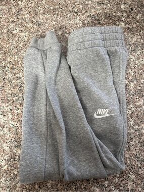 Nike Kids Grey Sweatpants with White Swoosh